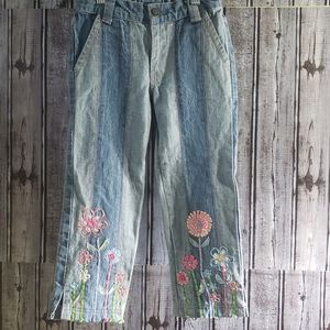 Beetlejuice Jean's with embroidery size 6
